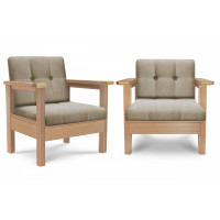 Кресло High-Style Lux ясень (Дуб натурал корень,Винилискожа Prado_1,Винилискожа PRADO-1)